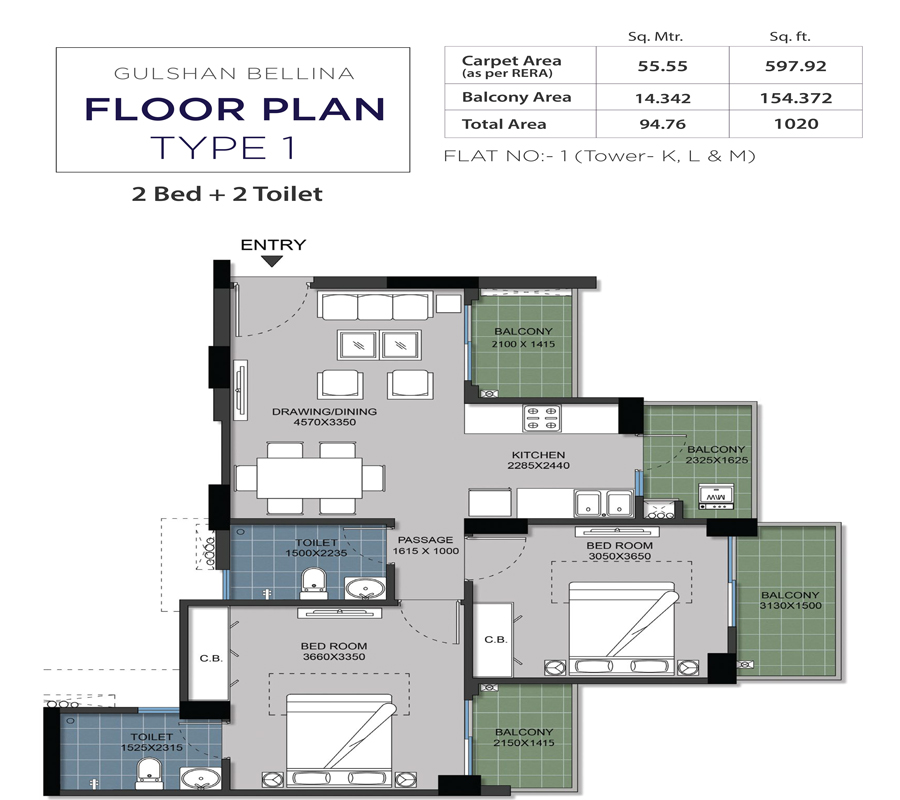Gulshan Bellina floor plan