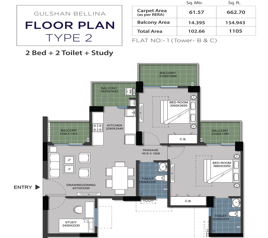 Gulshan Bellina floor plan