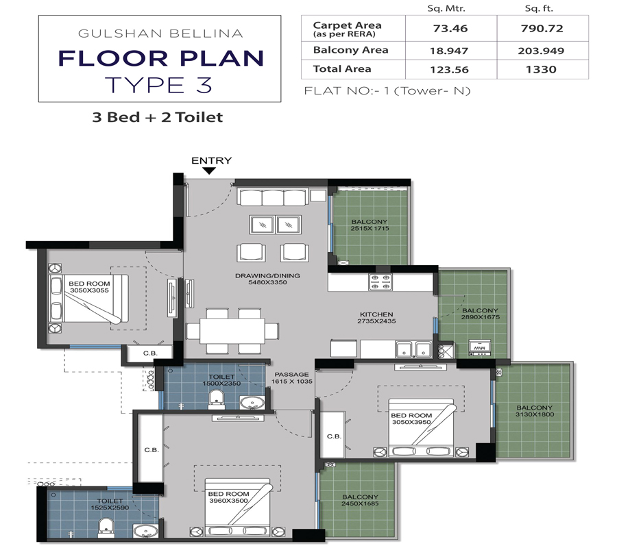 Gulshan Bellina floor plan