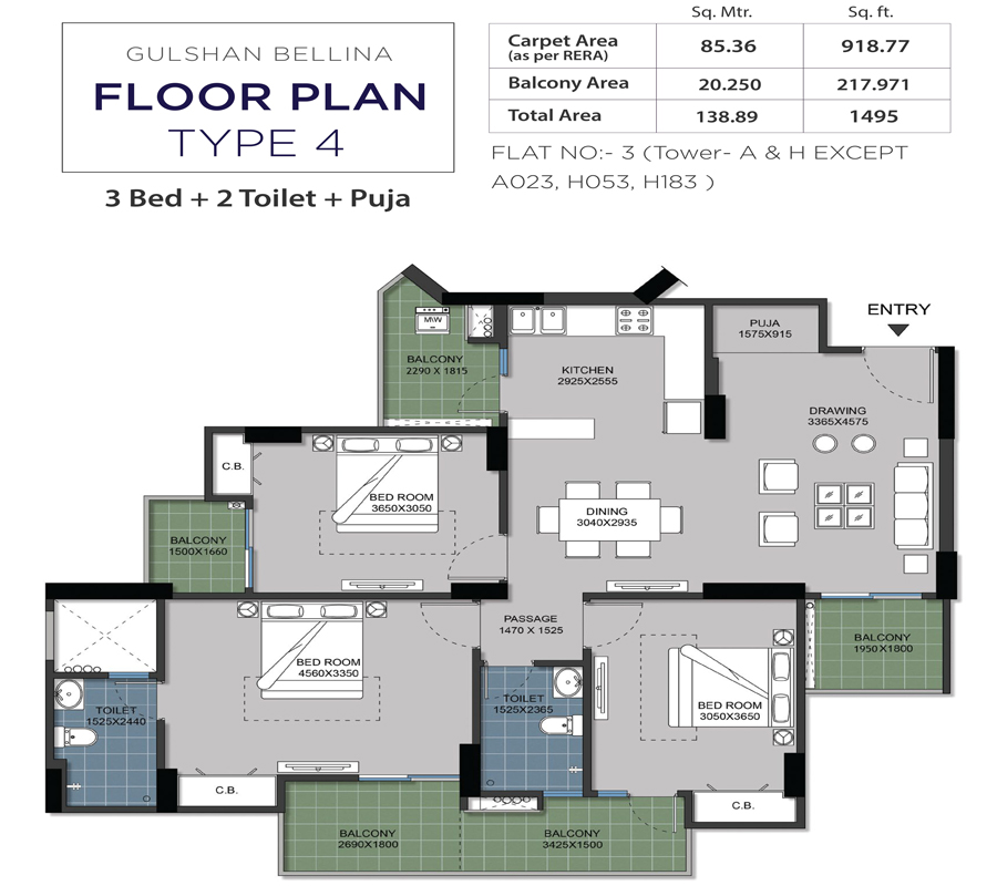 Gulshan Bellina floor plan