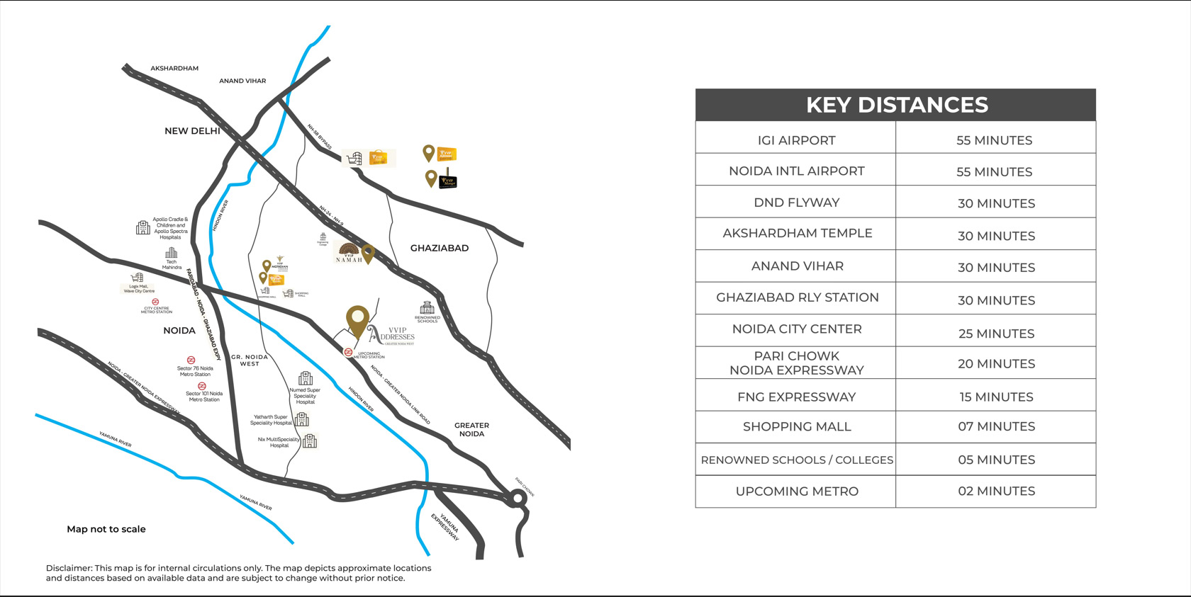 VVIP Addresses location map