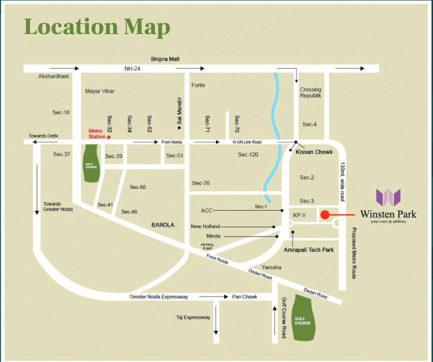 Winsten Park location map